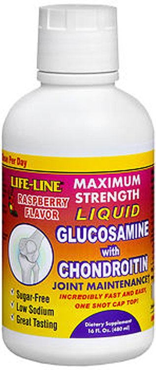 Natures Blend Glucosamine Chondroitin Maximum Strength Raspberry Liquid 16 Oz
