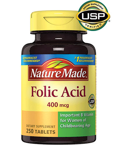 Nature Made Folic Acid 400 Mcg Tablets 250