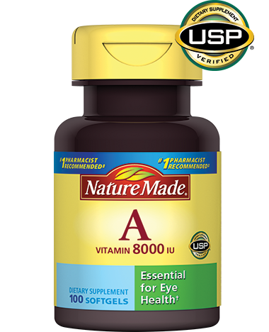 Nature Made Vitamin A 8000IU 100 Soft Gels