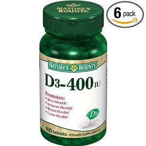 Natures Bounty Vitamin D 400 IU Tablets 100