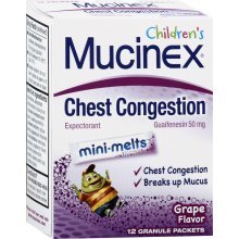 Mucinex Child Mini Melts Grape Granules 50Mg 12 Pack Tablets