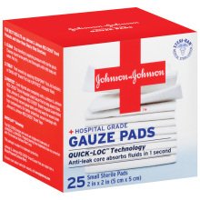 Johnson & Johnson First Aid 2 X 2 Inch Sterile Small Gaueze Pads 25