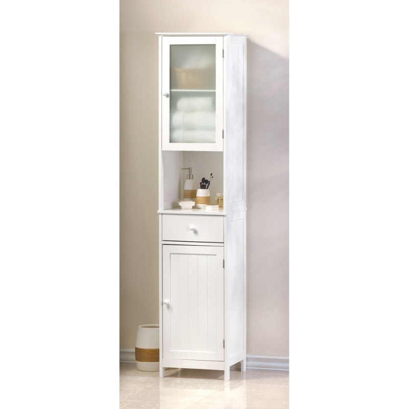 Wall Mounted Bathroom Storage Cabinet In White