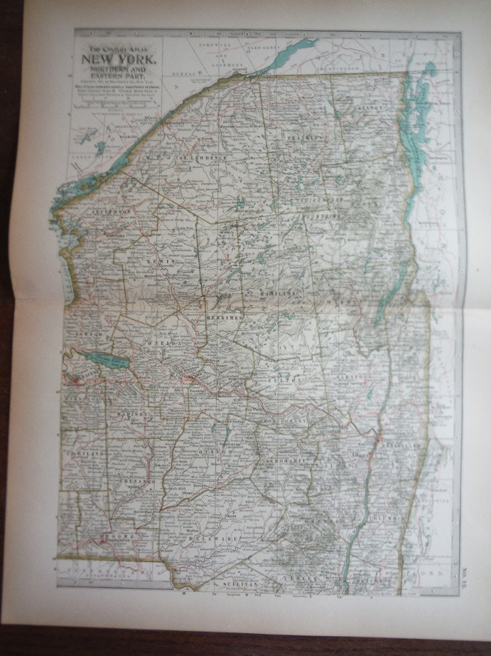 Image 0 of The Century Atlas,  Map of New York, Northern and Eastern Part (1897)