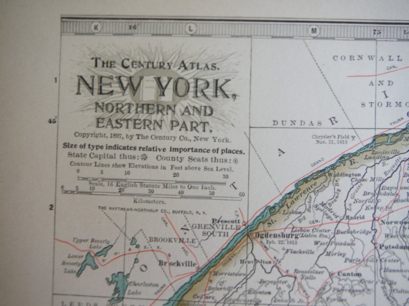Image 1 of The Century Atlas,  Map of New York, Northern and Eastern Part (1897)