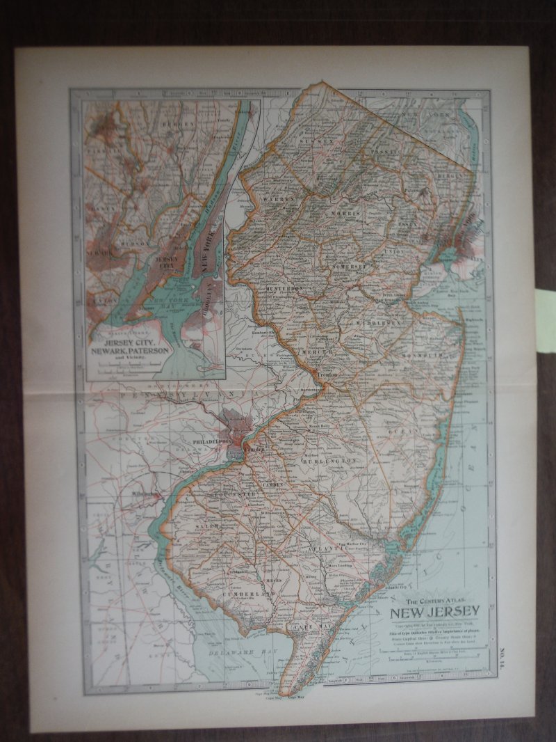 Image 0 of The Century Atlas  Map of New Jersey (1897)