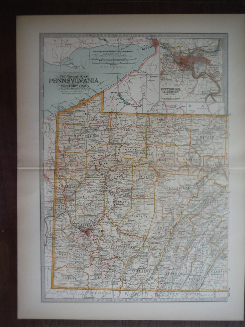 Image 0 of The Century Atlas  Map of Pennsylvania, Western Part (1897)