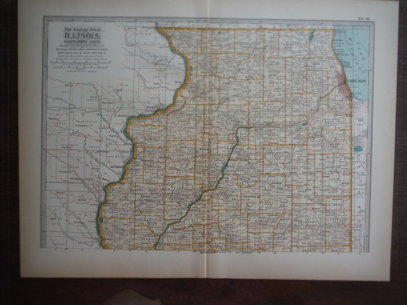 The Century Atlas  Map of Illinois Northern Part (1897)