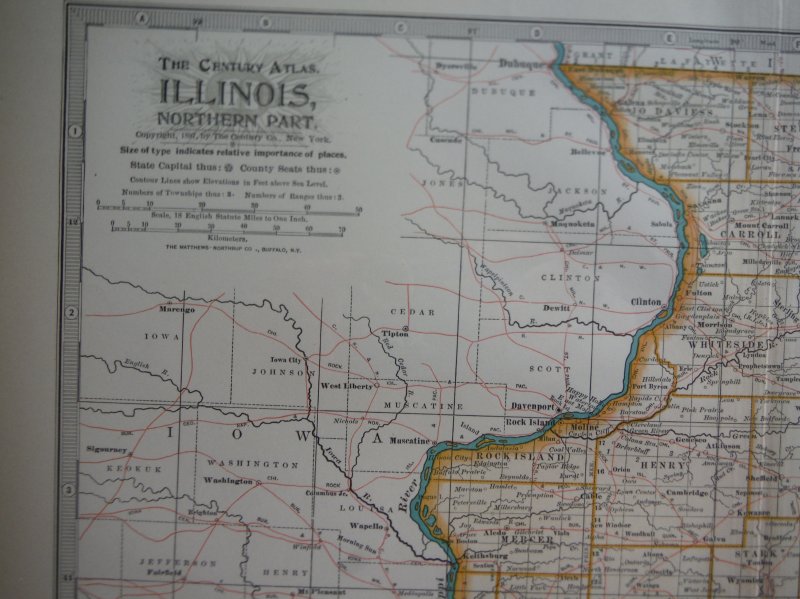 Image 1 of The Century Atlas  Map of Illinois Northern Part (1897)