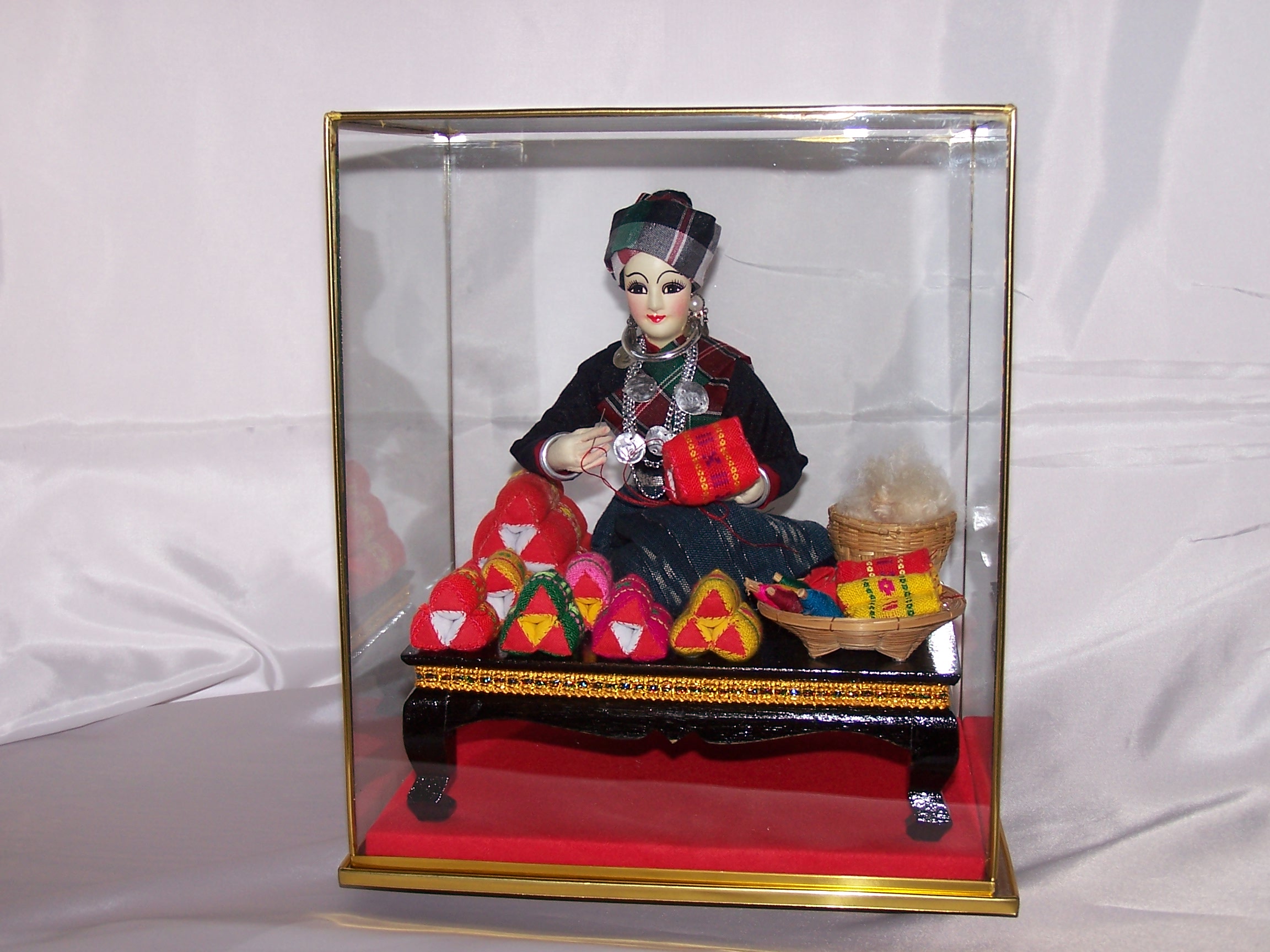 Image 8 of Oriental Seamstress Doll in Case