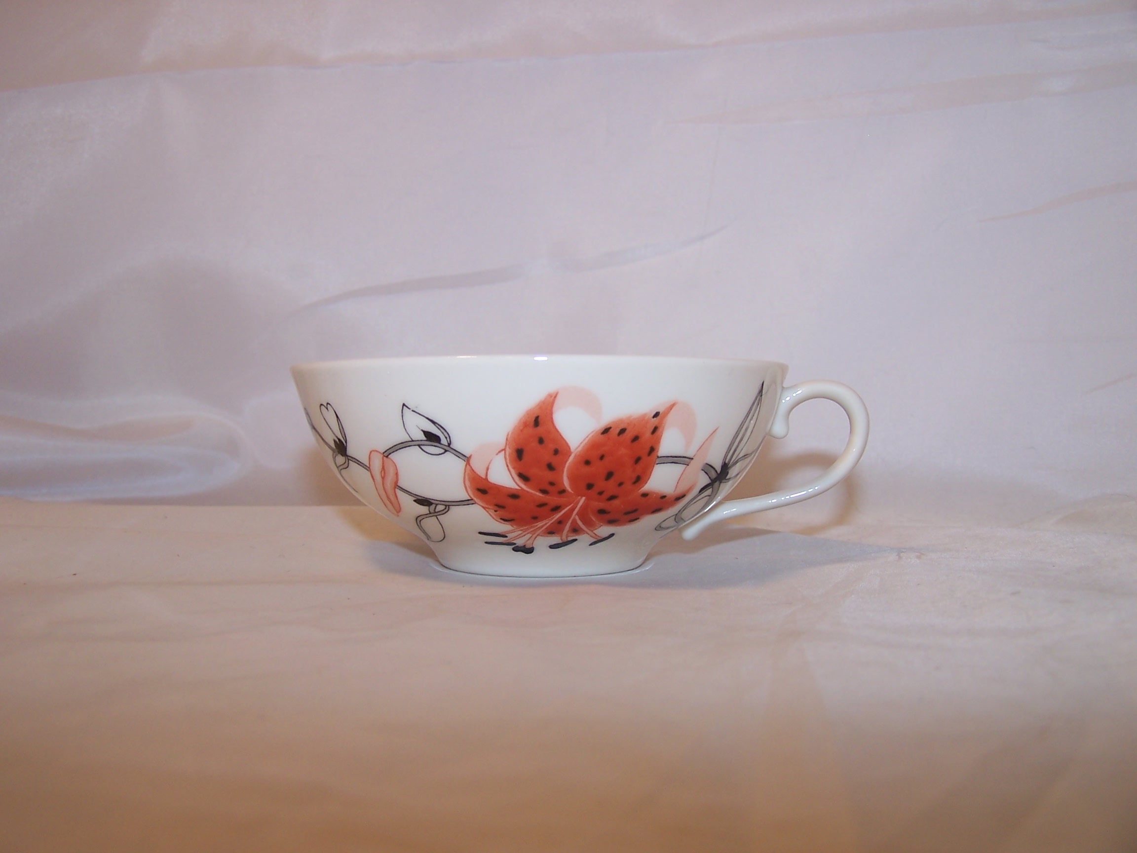 Image 2 of Franciscan Tiger Lily Tahoe China Teacups, California