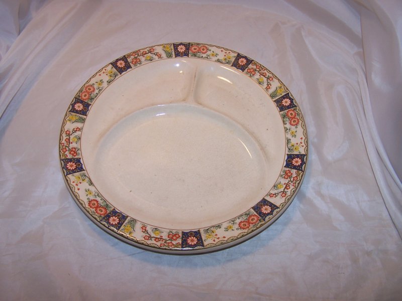 Image 3 of Canonsburg China Divided Dinner Plates, Antique 