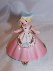    Josef Originals Dutch Girl in Pink Dress Figurine, Japan 