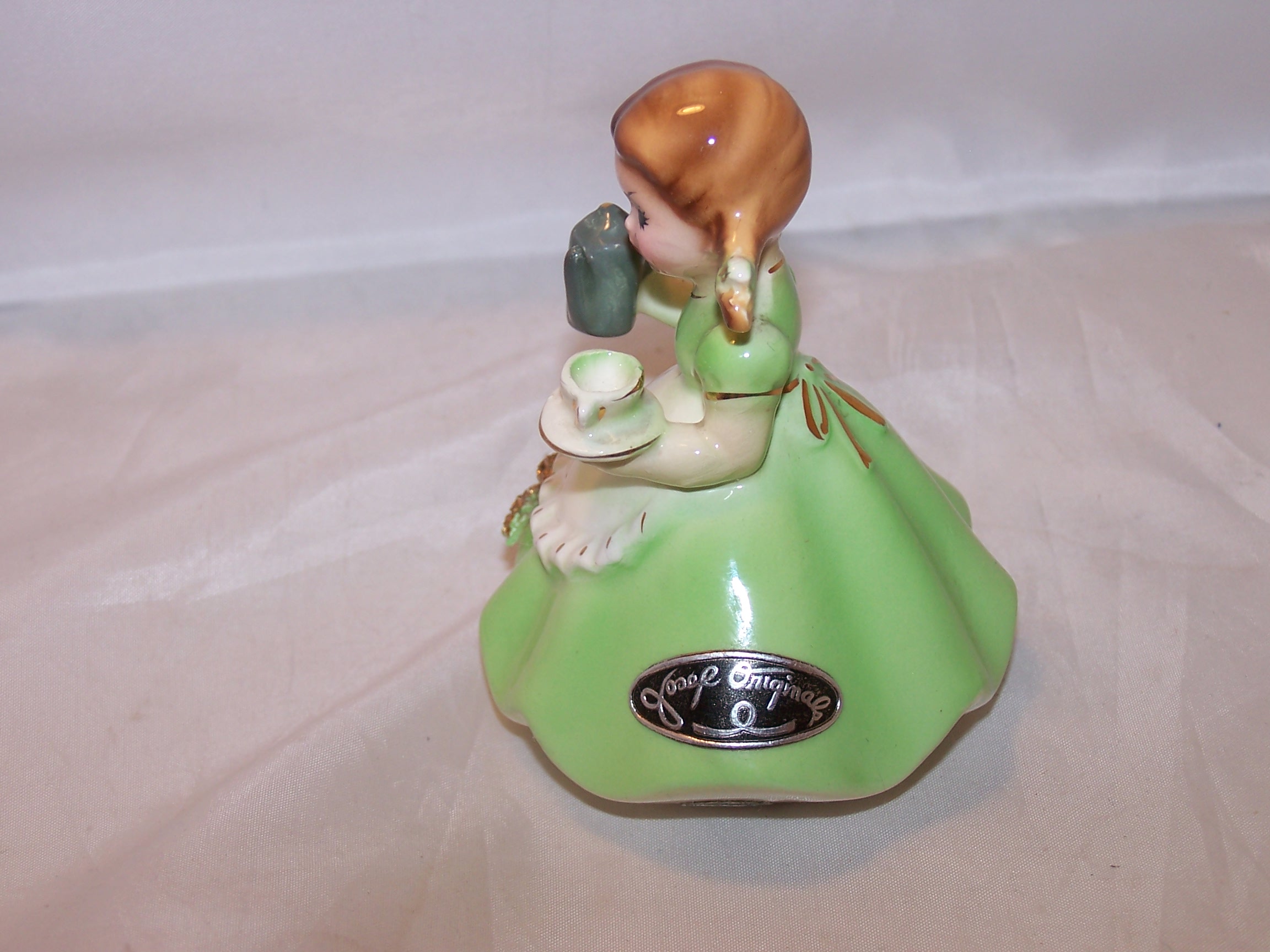 Image 1 of    Josef Originals Tea Time Girl, Green Dress, Japan 