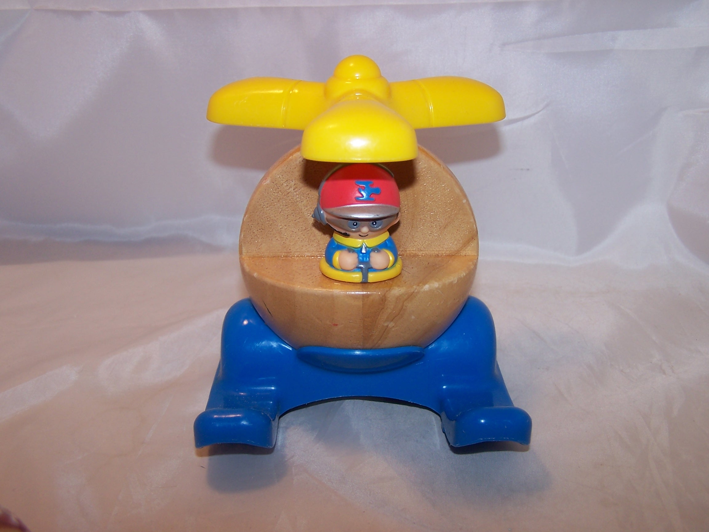 Image 4 of Little Tikes Helicopter w Pilot, Wood, Plastic, Yellow, Blue, Red
