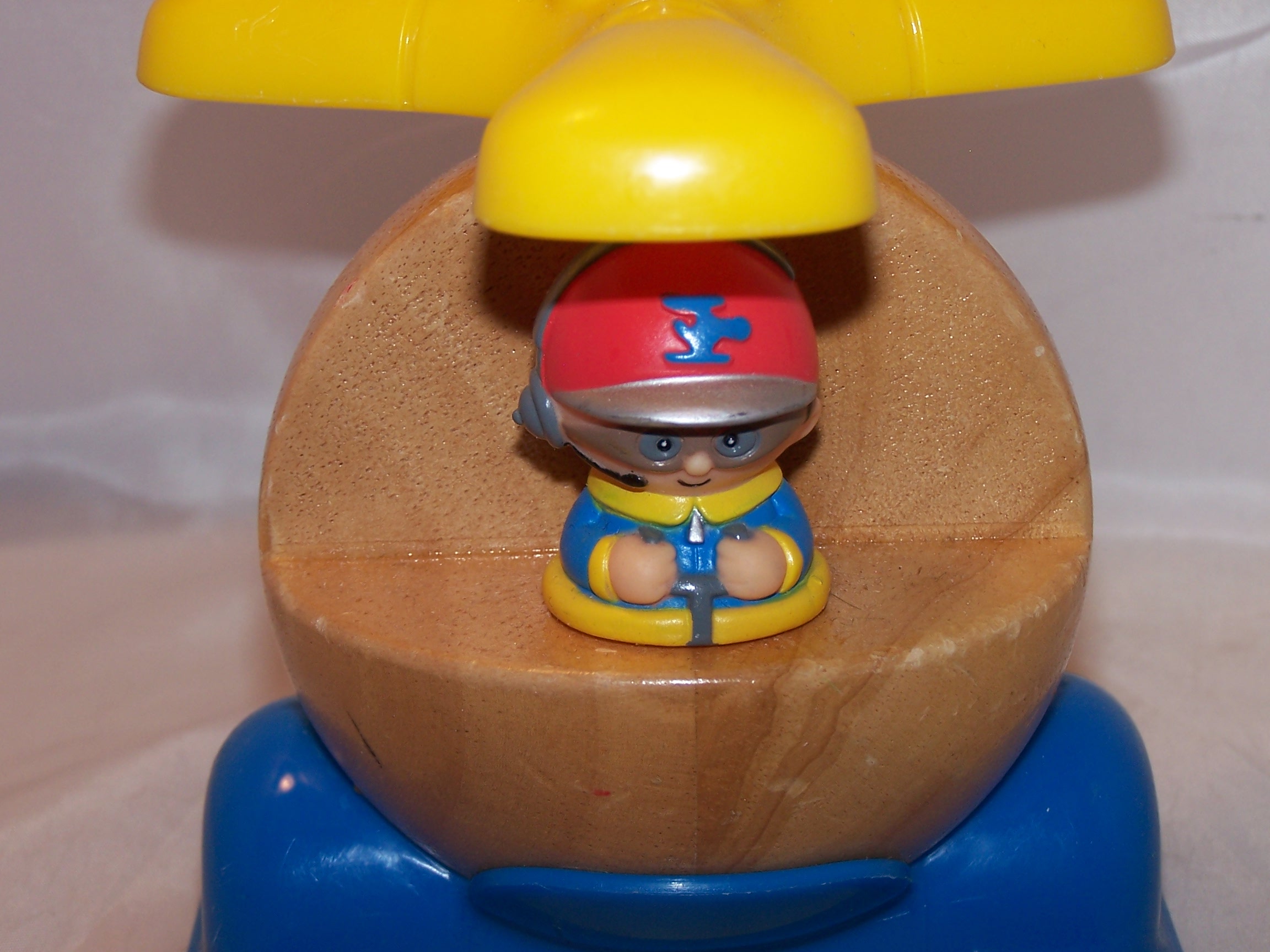 Image 5 of Little Tikes Helicopter w Pilot, Wood, Plastic, Yellow, Blue, Red