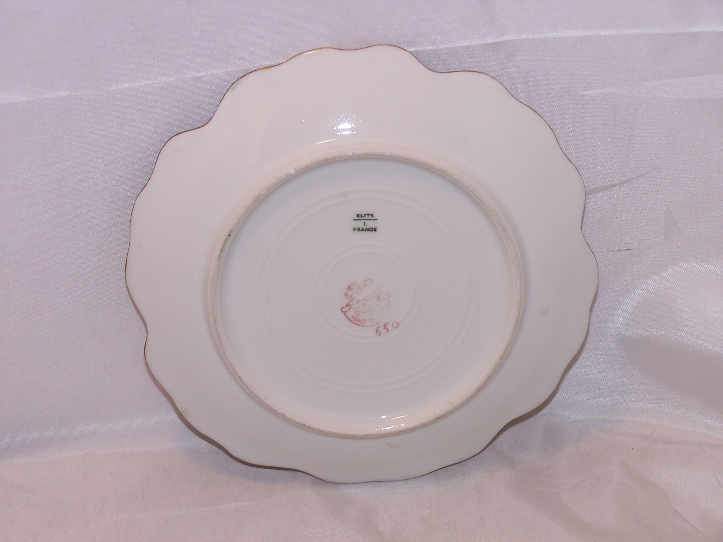 Image 1 of Elite France Poppy Plate, Limoges Porcelain, c 1896 to 1920