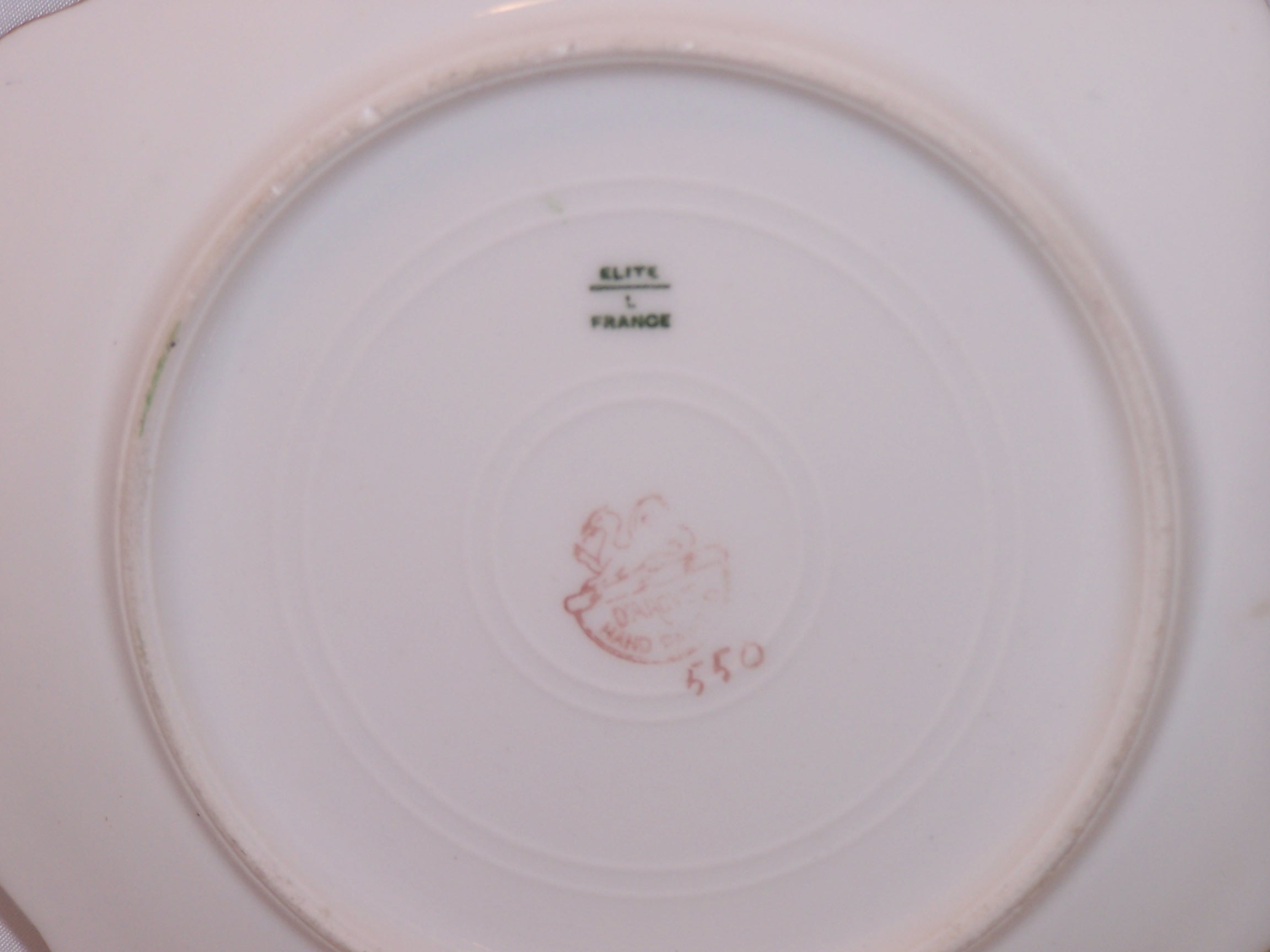 Image 2 of Elite France Poppy Plate, Limoges Porcelain, c 1896 to 1920