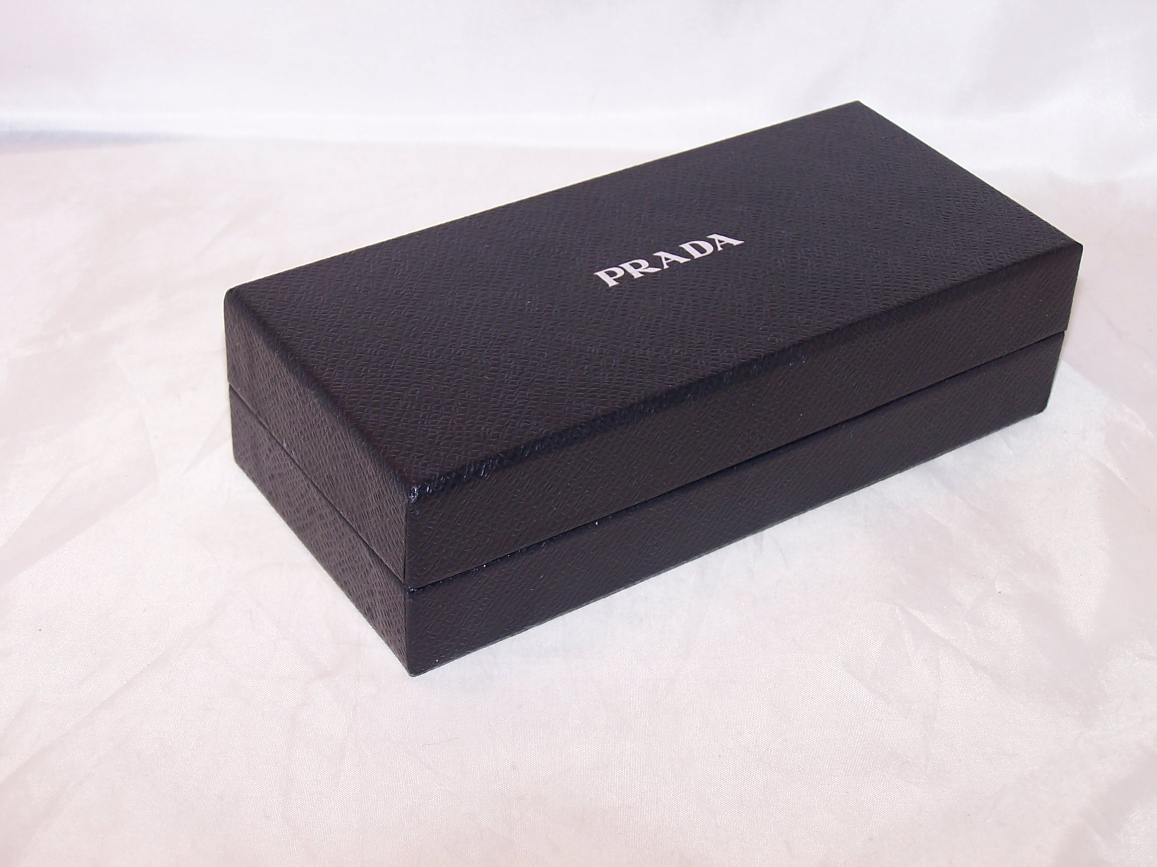 Image 1 of Prada Box, Black w Silver, Rectangular