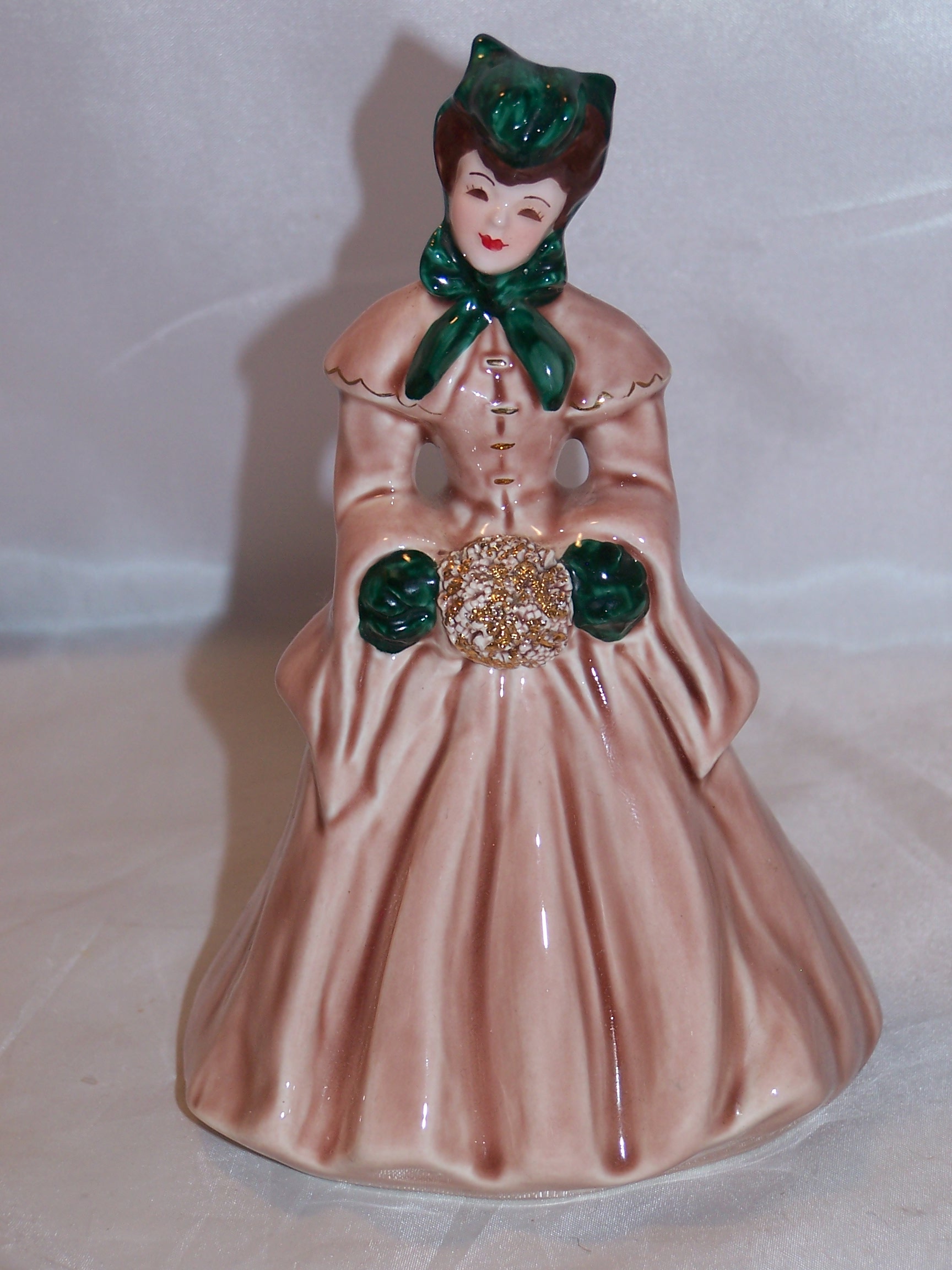 Florence Ceramics, Elaine, Victorian Lady in Winter Garb, California