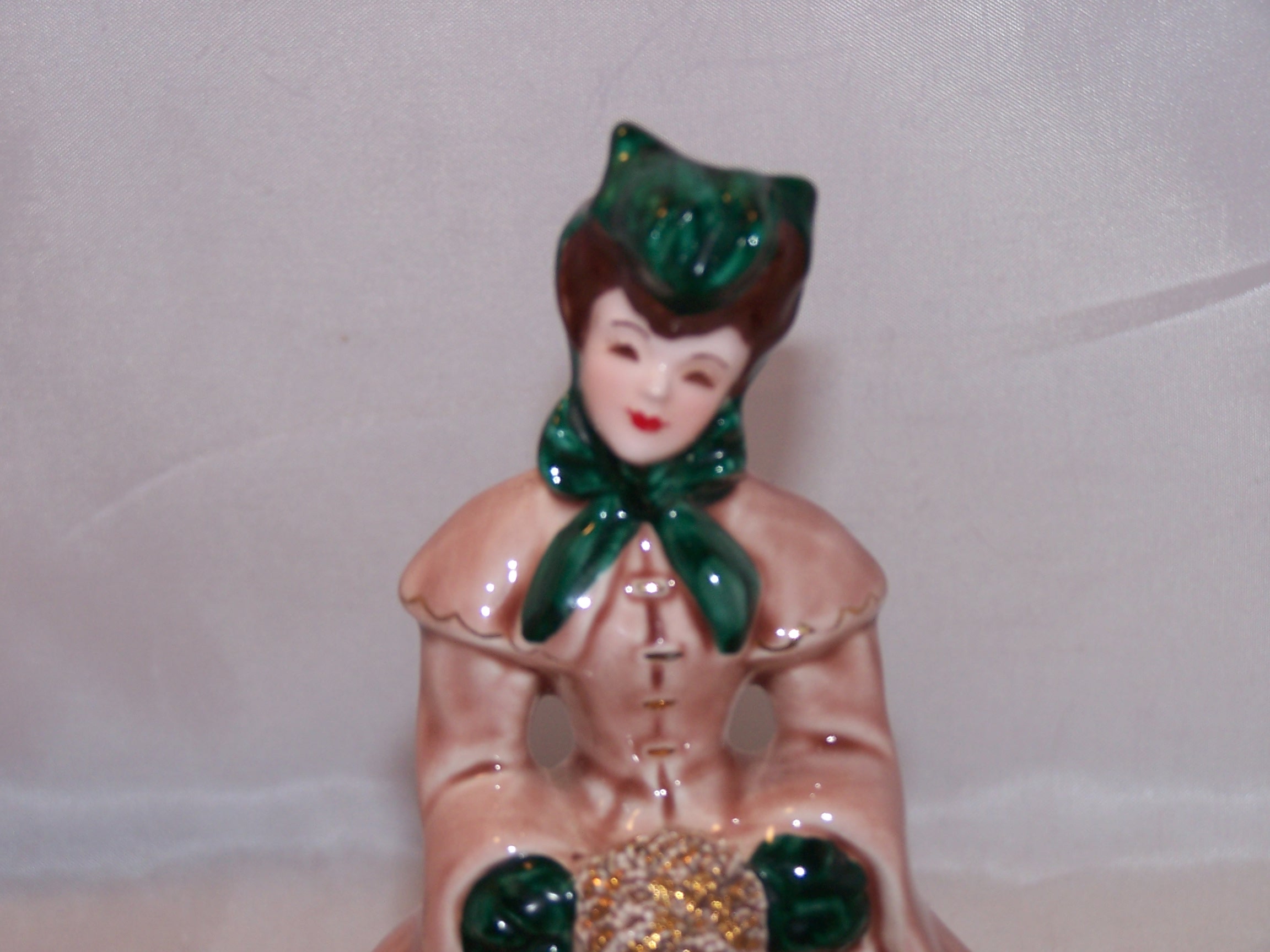 Image 1 of Florence Ceramics, Elaine, Victorian Lady in Winter Garb, California