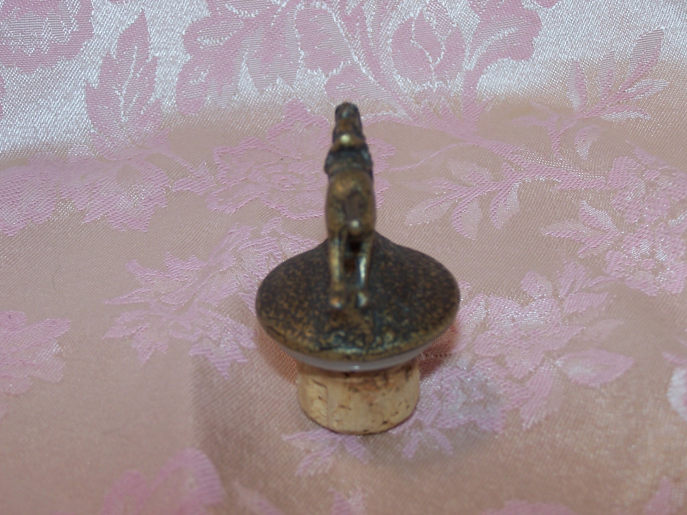 Image 3 of Bottle Stopper, Racing Horse with Jockey, Brass