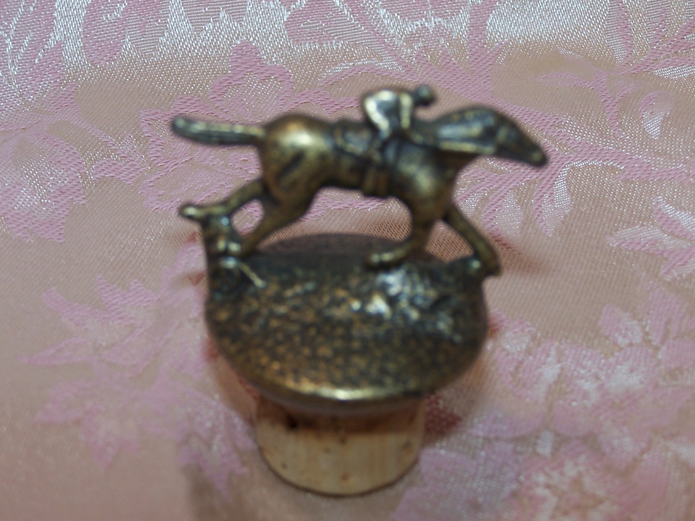 Image 5 of Bottle Stopper, Racing Horse with Jockey, Brass