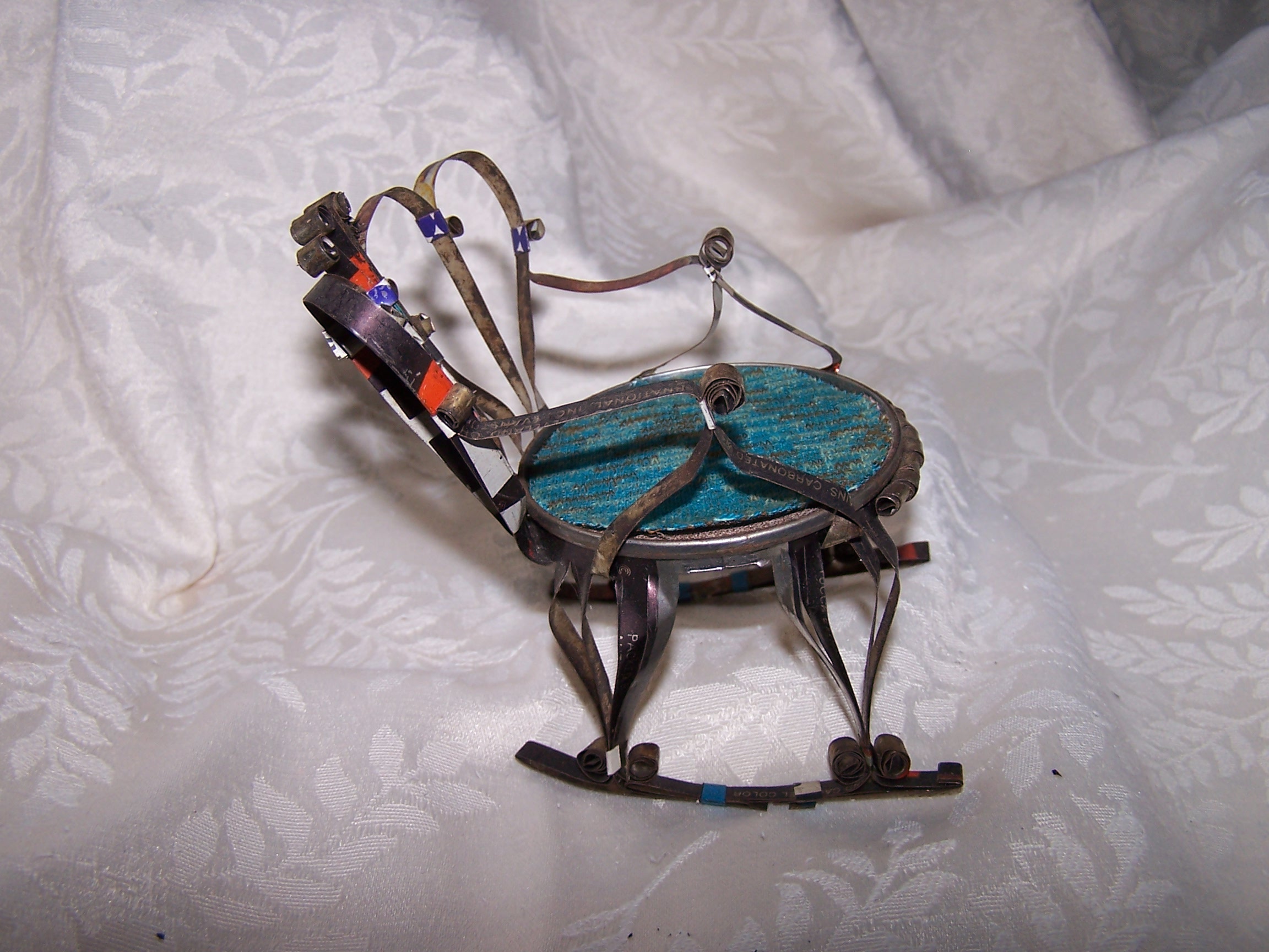 Image 3 of Quilled Rocking Chair, Unpainted, Vintage