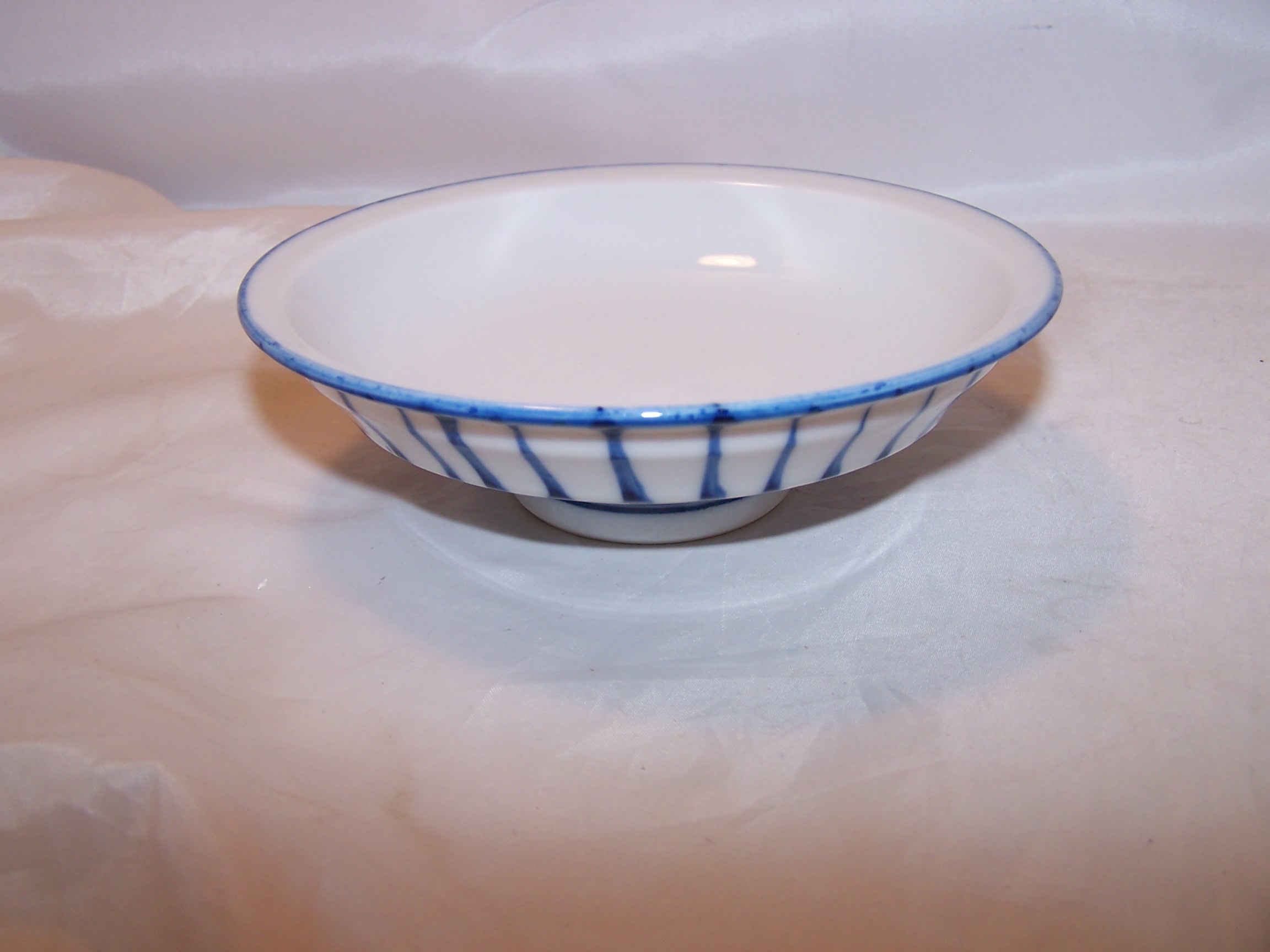 Image 2 of Rice Bowl Lid, Blue White Shallow Bowl, Chinese