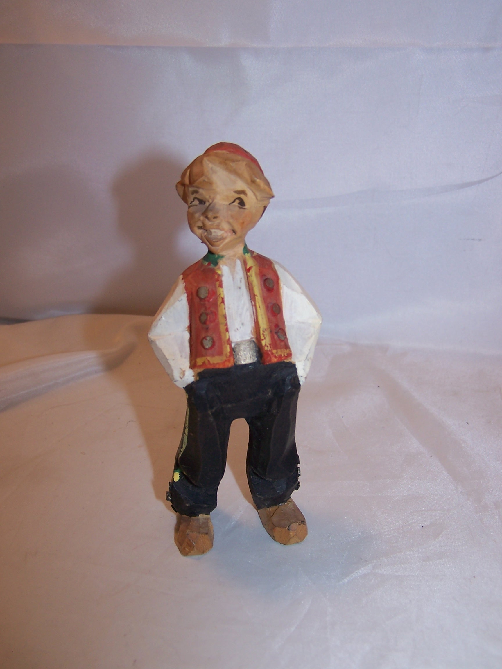 Laughing Boy Wood Carving, Hand Made, Vintage, Highly Detailed