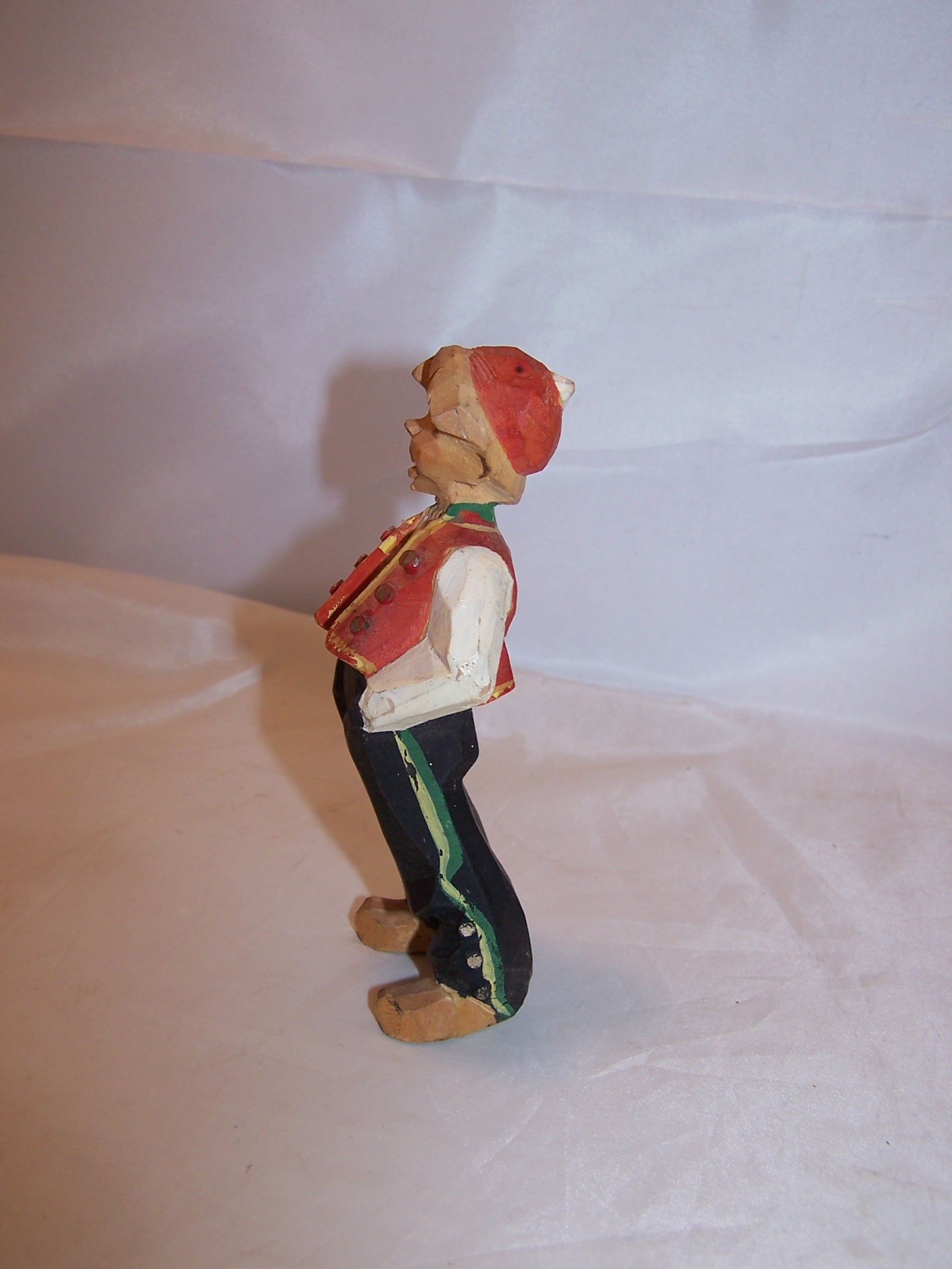 Image 1 of Laughing Boy Wood Carving, Hand Made, Vintage, Highly Detailed