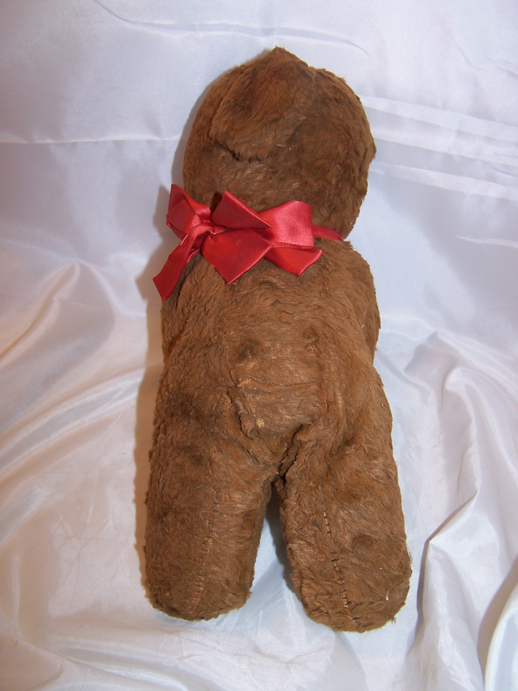 Image 2 of Plush Stuffed Brown Dog, Antique