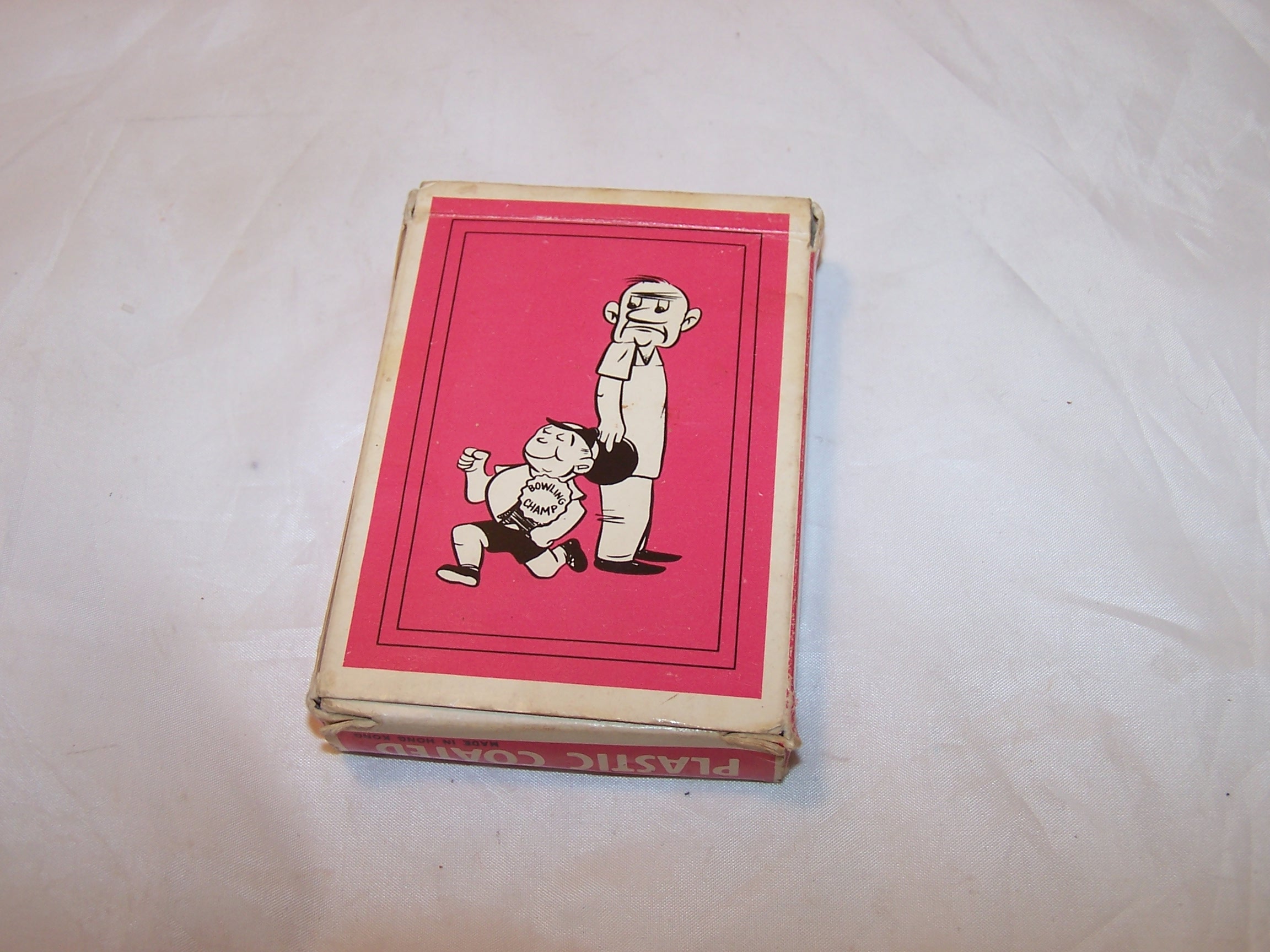 Image 6 of Playing Cards Bowling Jokes, Poker Size, Vntg Orig Pkg