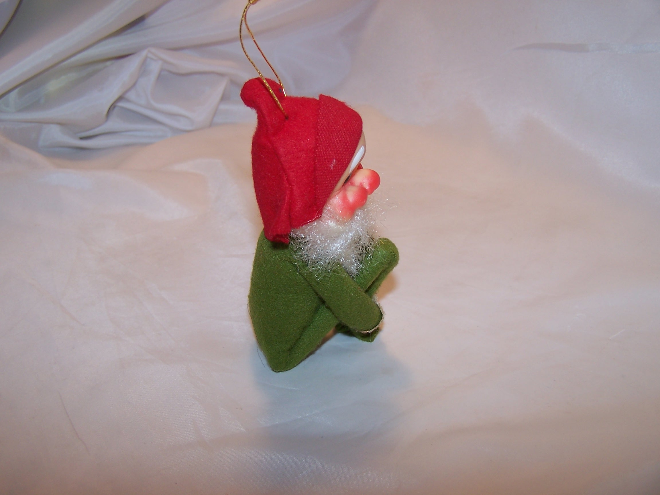 Image 3 of Elf for Your Shelf, Bearded Green Elf, Pixie Doll w Red Hat