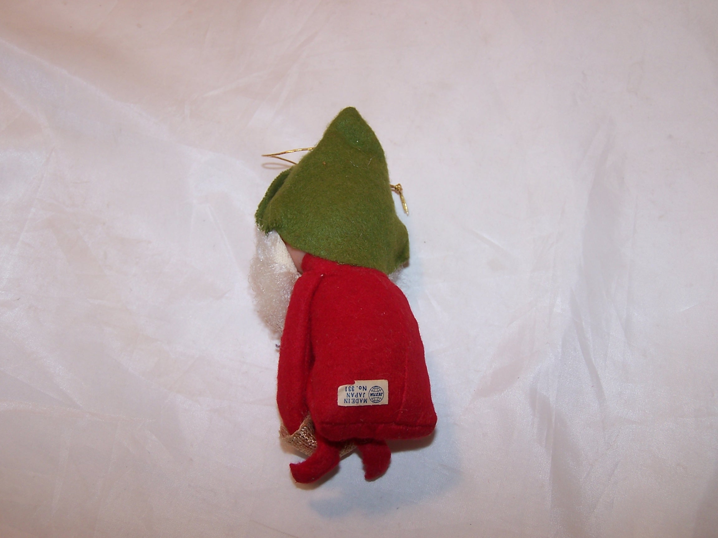 Image 2 of Elf for Your Shelf, Sleeping, Bearded Red Elf, Pixie Doll w Green Hat