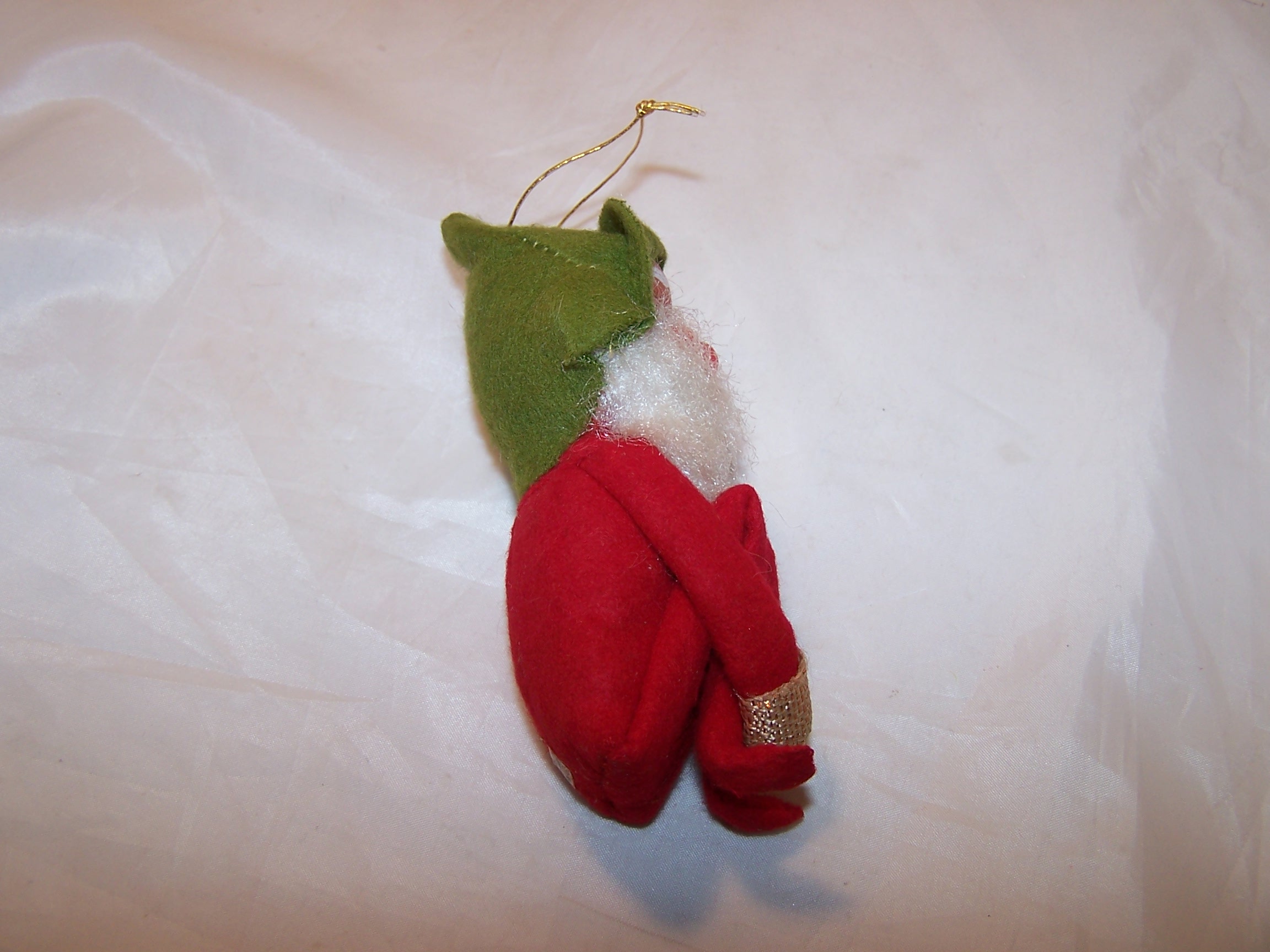 Image 3 of Elf for Your Shelf, Sleeping, Bearded Red Elf, Pixie Doll w Green Hat