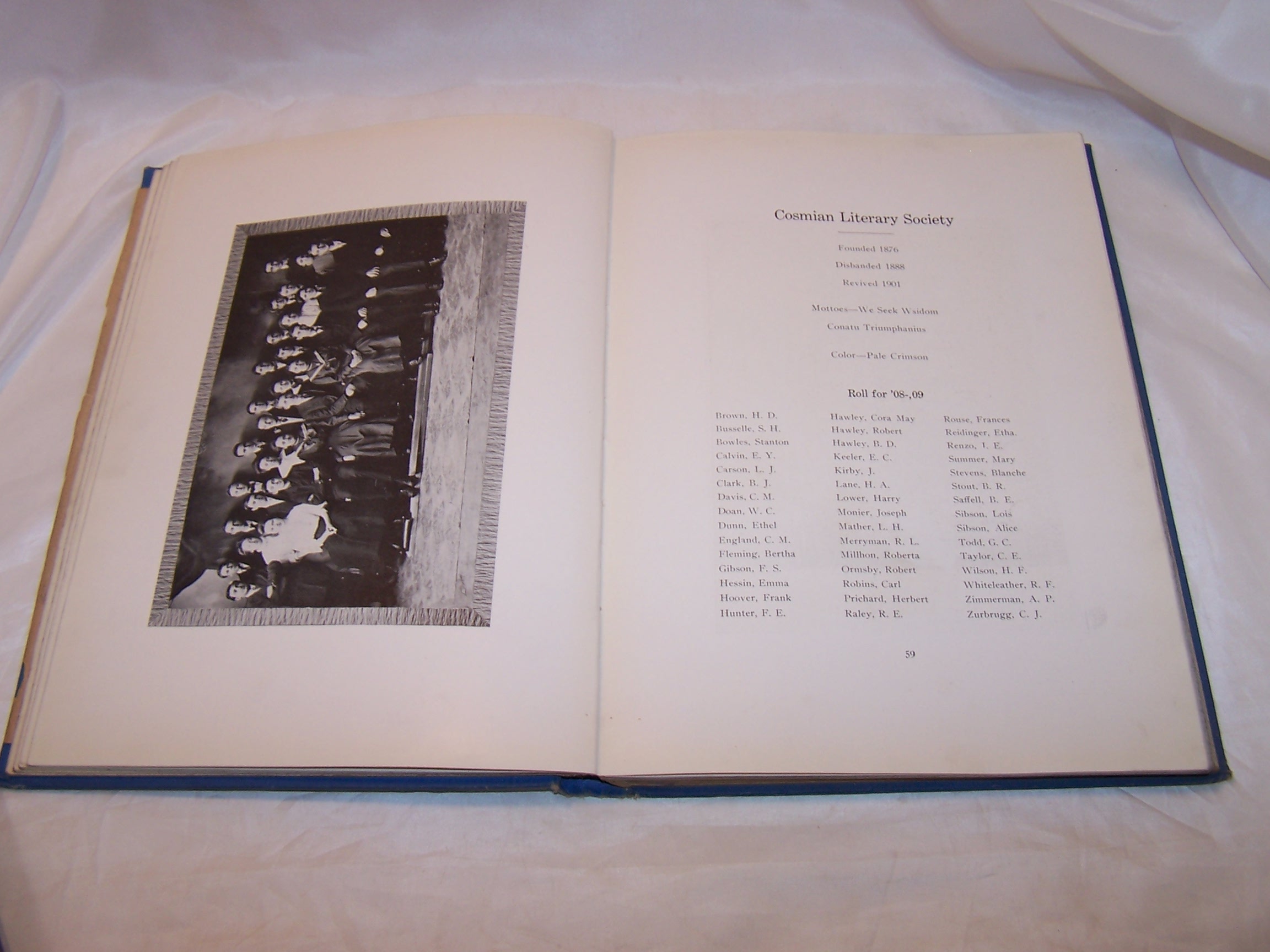 Image 3 of 1909 Mount Union College Yearbook, Alliance OH w Bonus