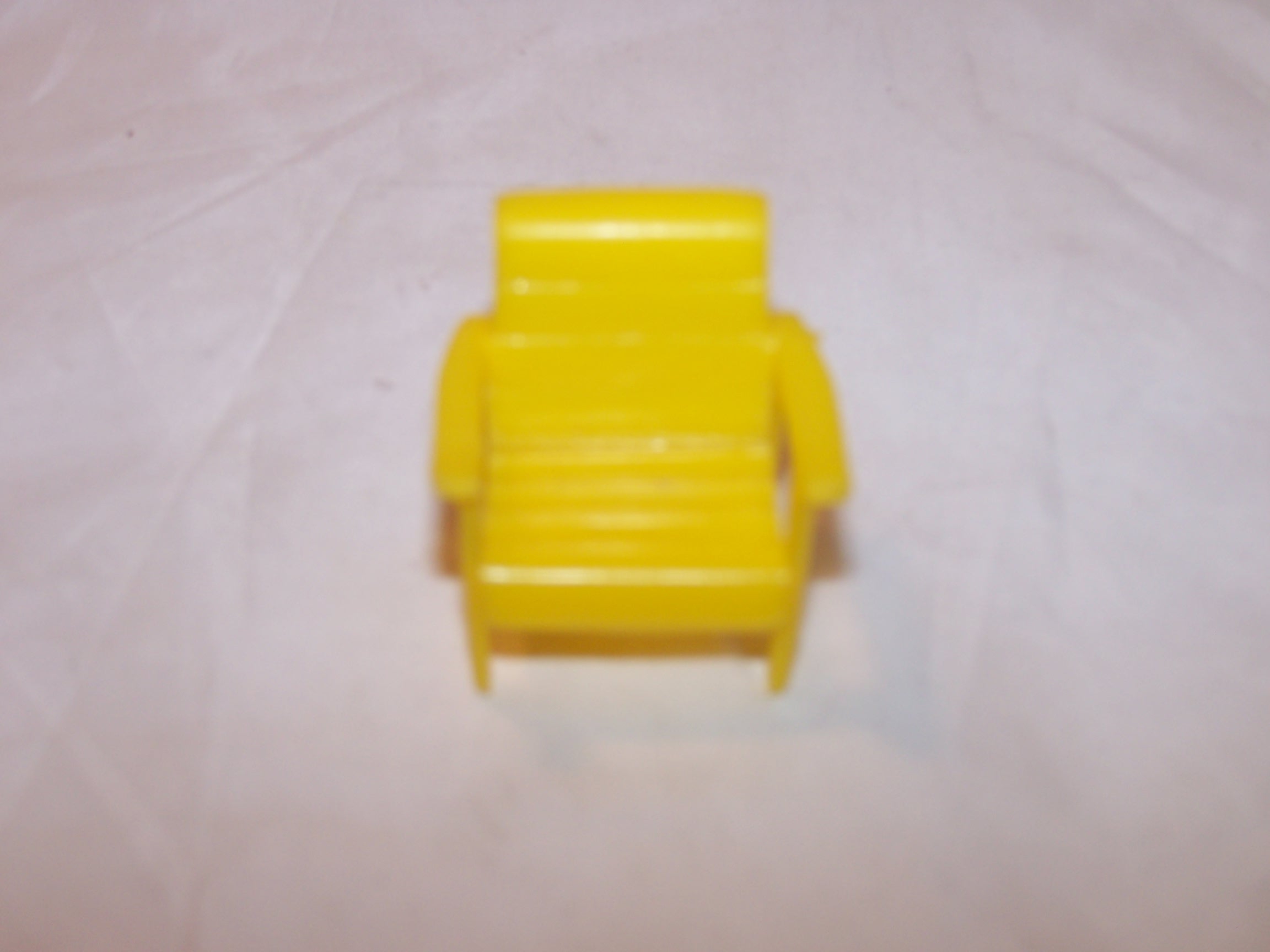 Dollhouse Yellow Chair, Plastic, Vintage