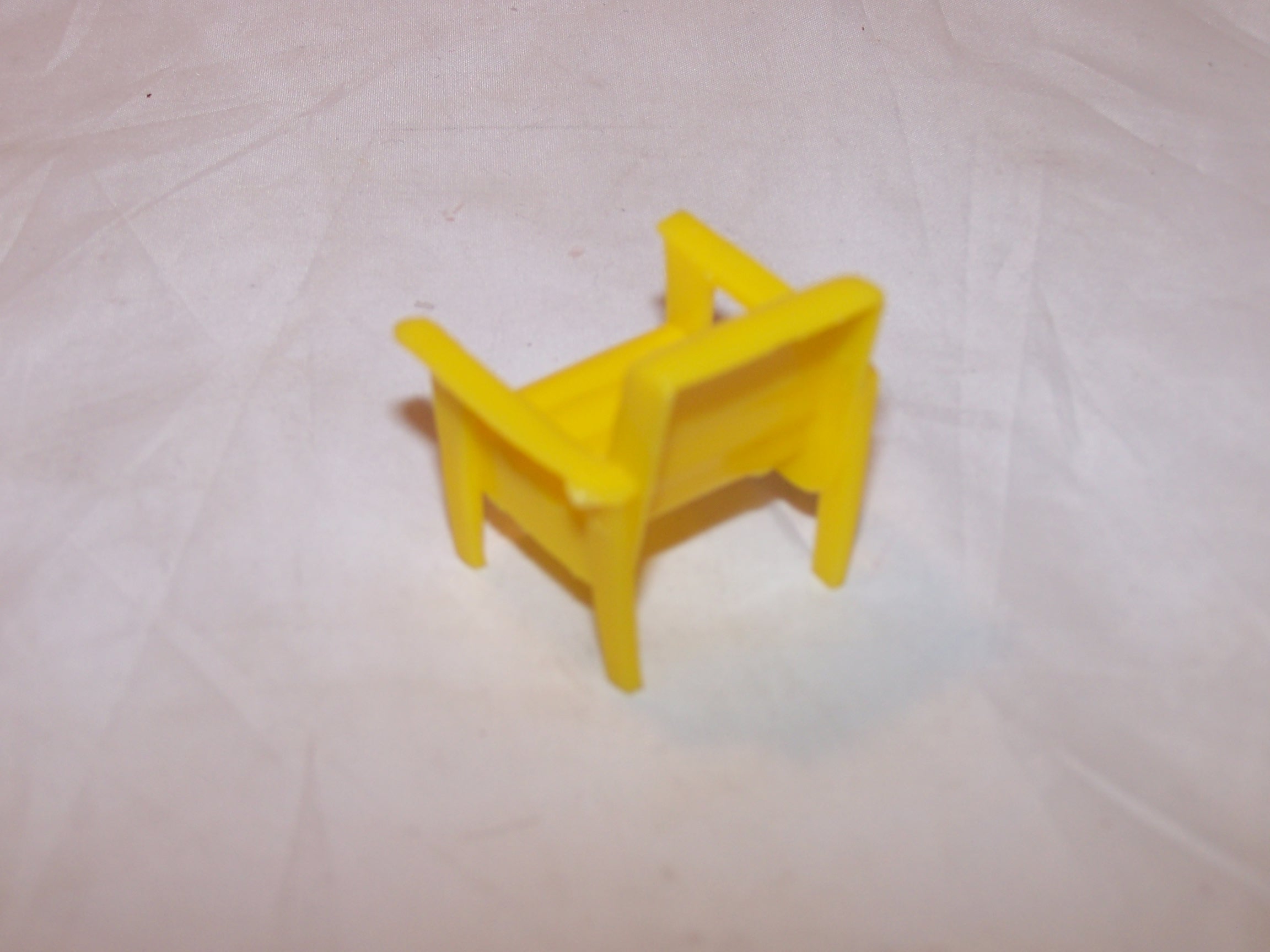 Image 1 of Dollhouse Yellow Chair, Plastic, Vintage