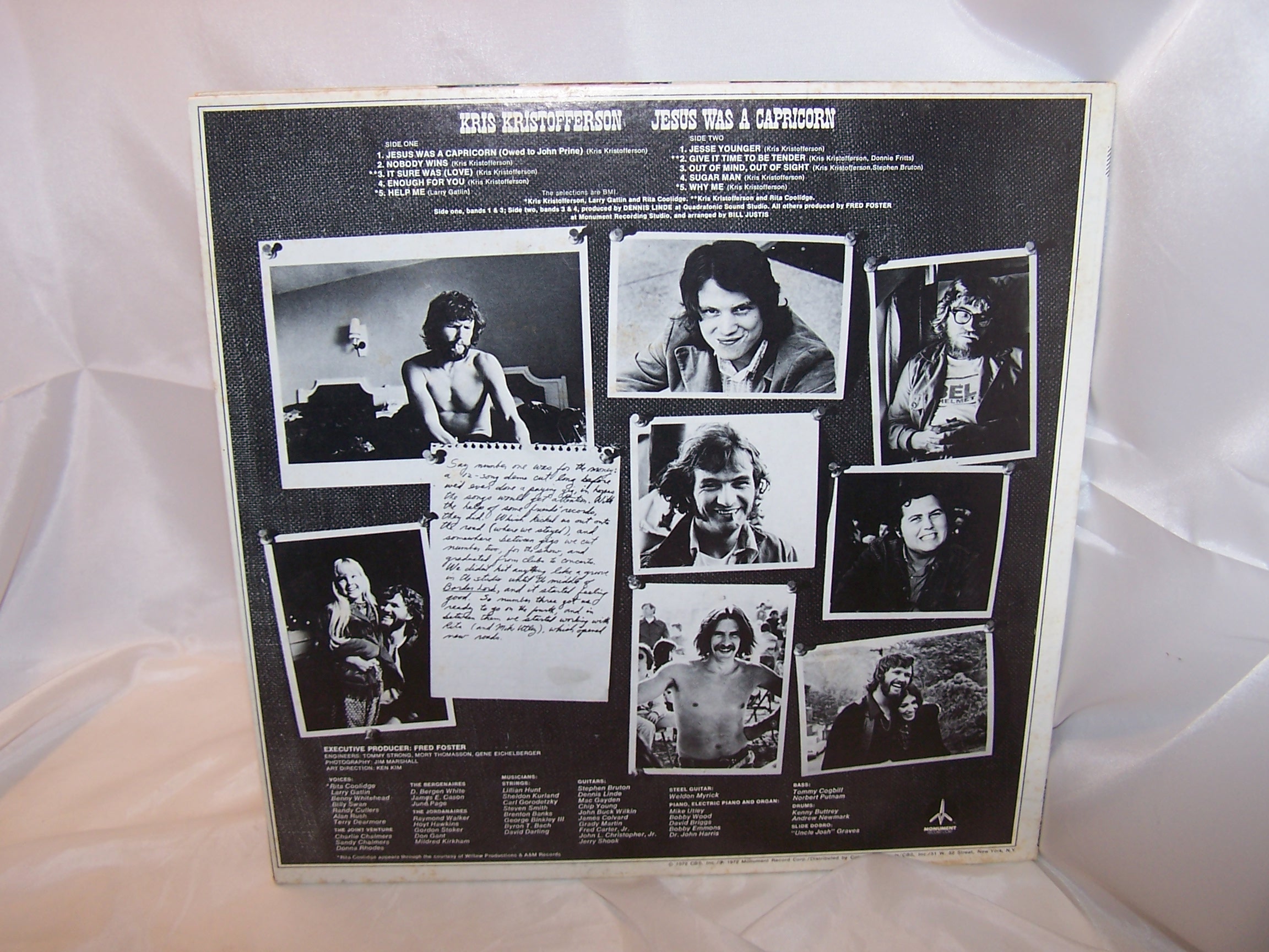 Image 2 of Jesus Was A Capricorn, Kris Kristofferson Record, Monument Columbia