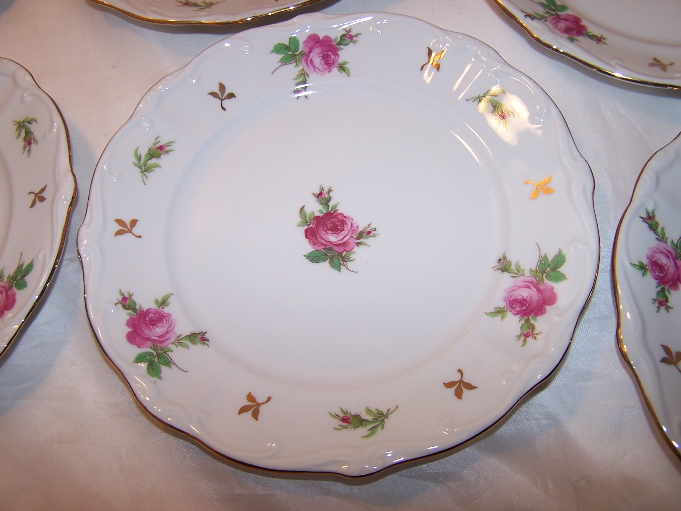 Single Rose Dessert Plate