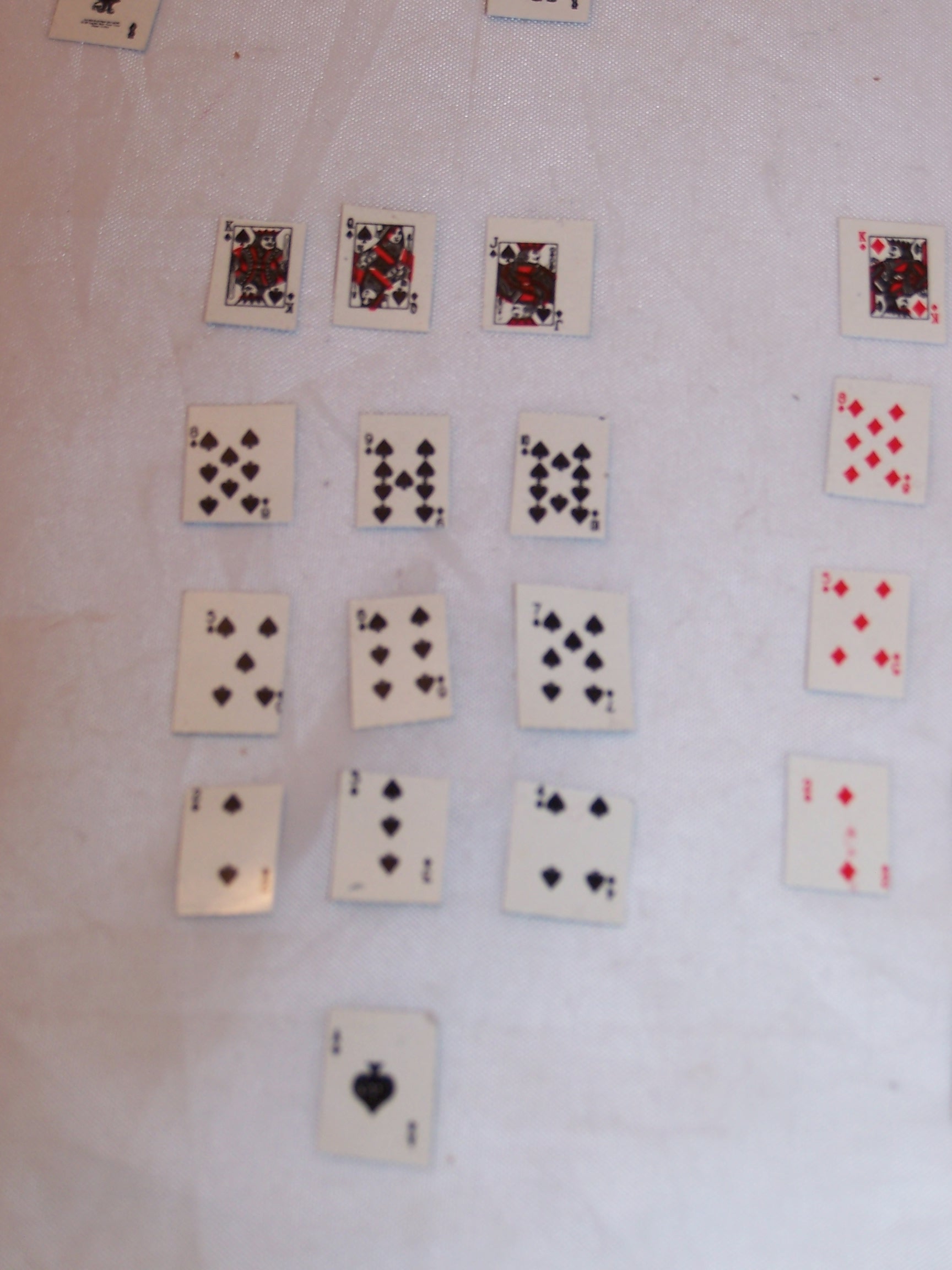 Image 3 of Tiny Playing Cards, Half Inch Tall, Complete Deck