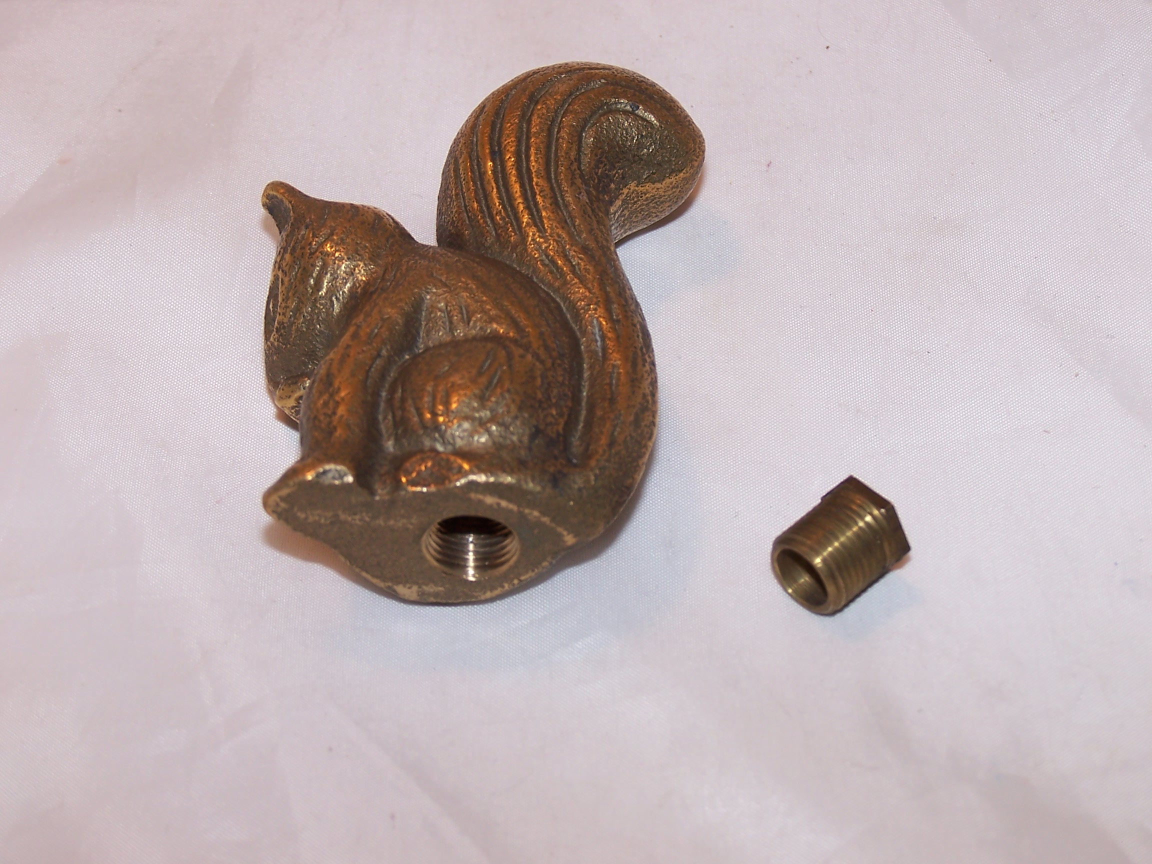 Image 3 of Squirrel Lamp Finial, Brass