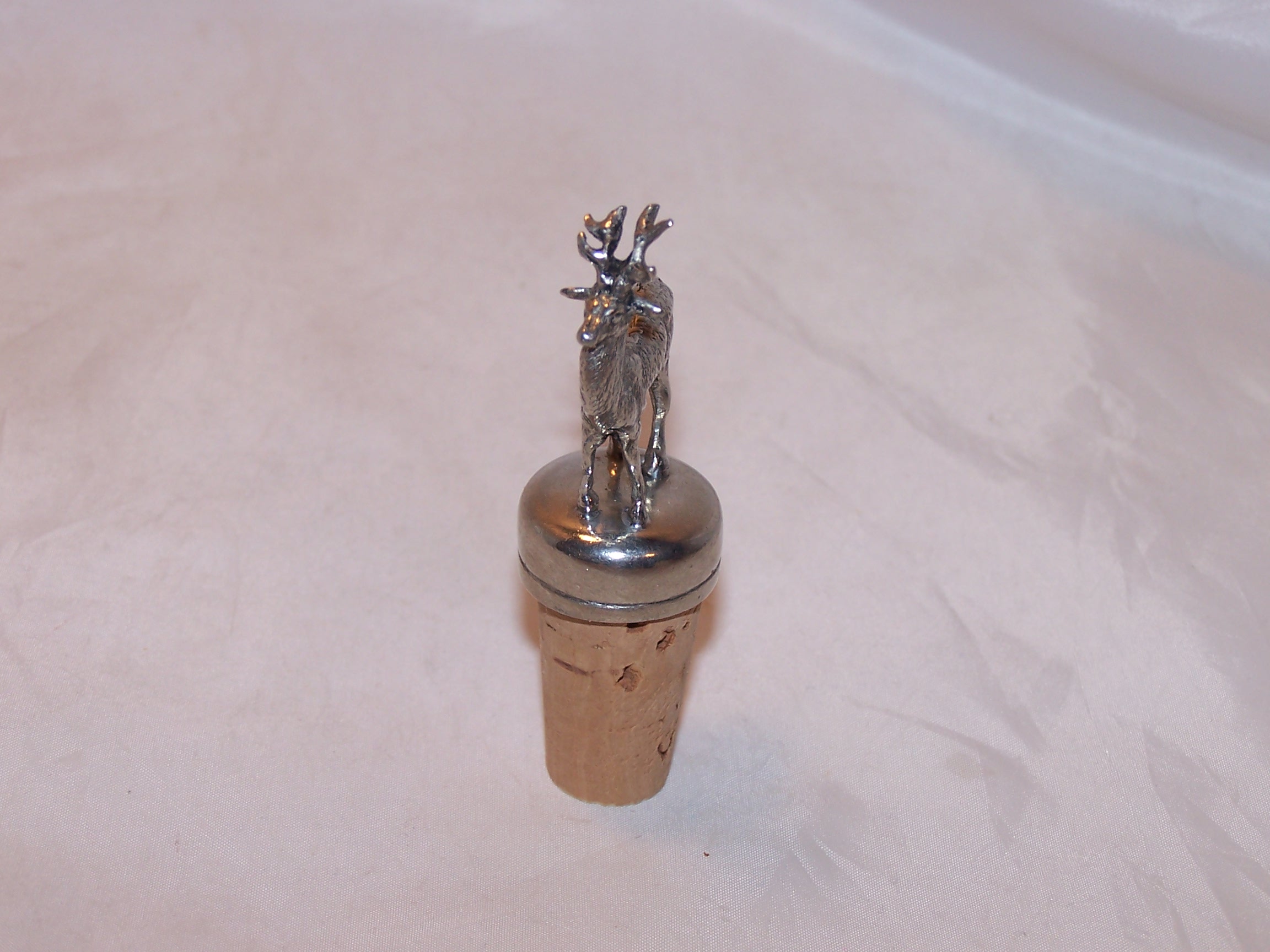 Image 1 of Bottle Stopper, Deer, Metal and Cork