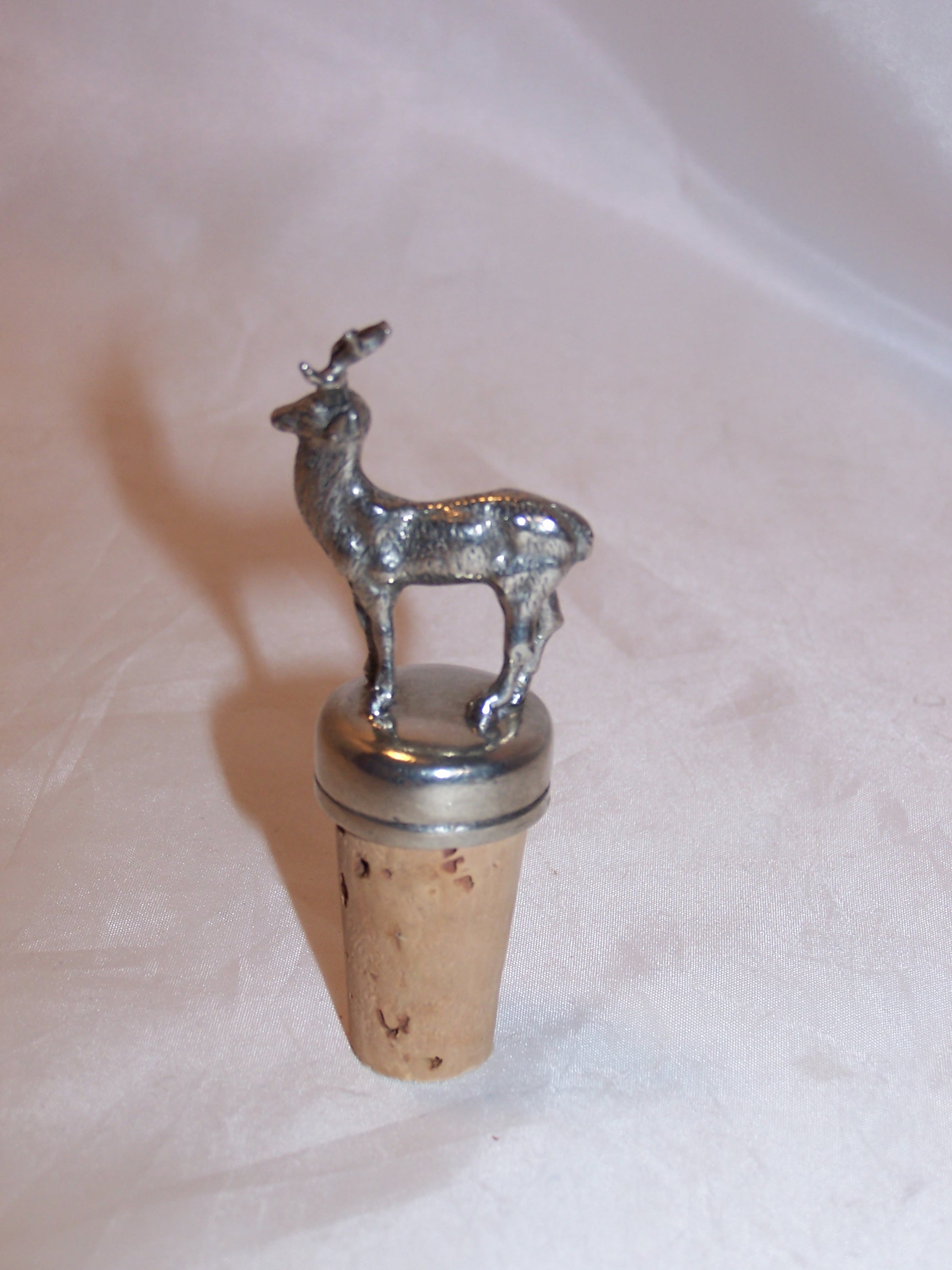 Image 2 of Bottle Stopper, Deer, Metal and Cork