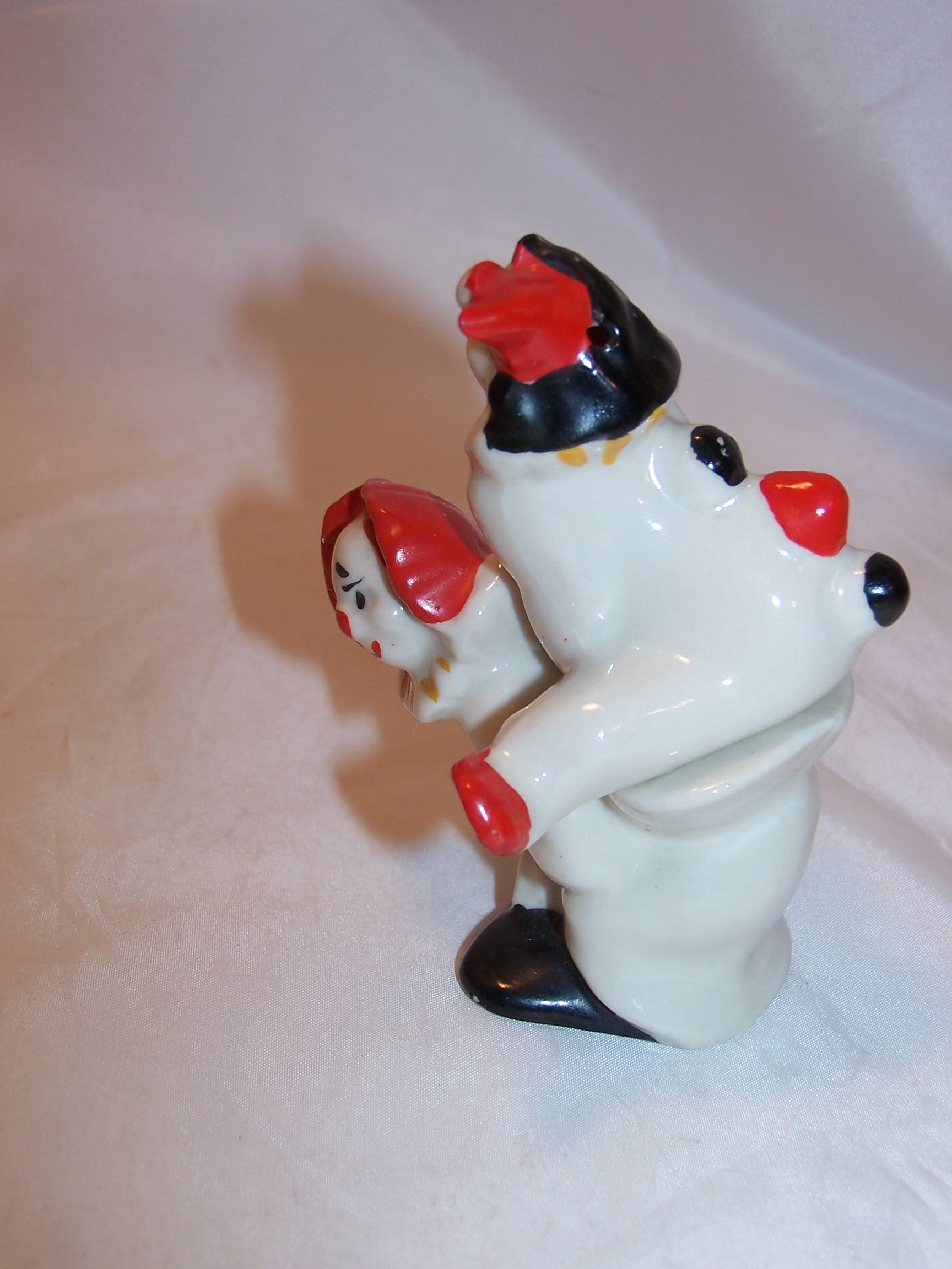 Image 1 of Salt and Pepper Shakers, Leapfrogging Clowns