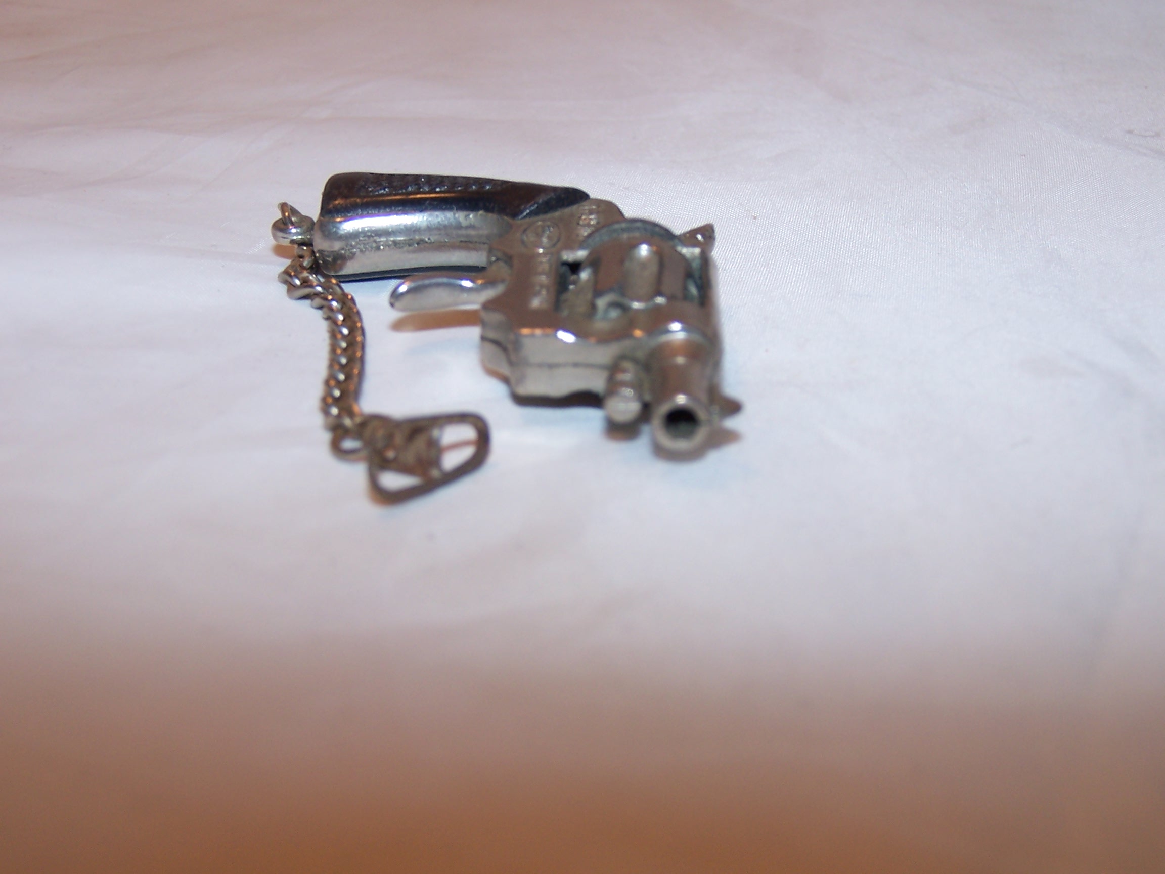 Image 3 of Keychain Fob Trueno Miniature Gun, Black Grips, Vintage