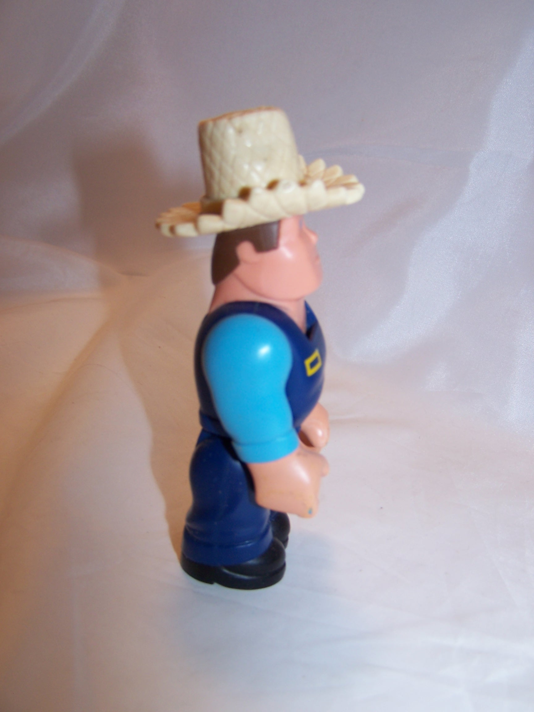 Image 3 of Farmer w Hat, Jointed, Plastic