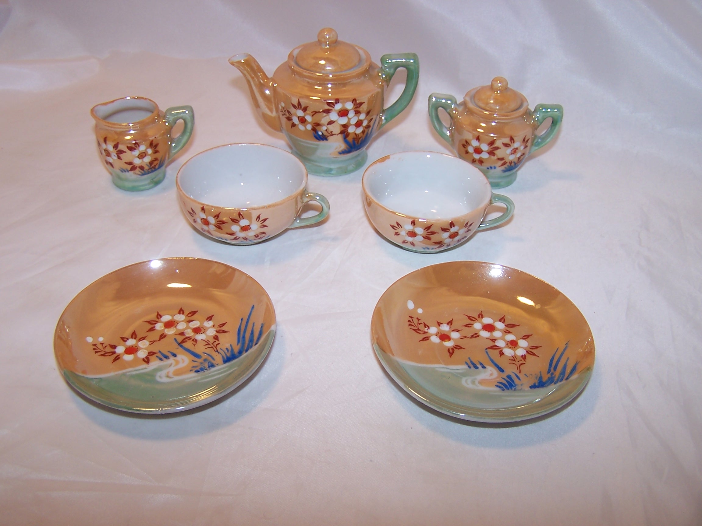 Miniature Tea Set, Lusterware, Japan, Vintage