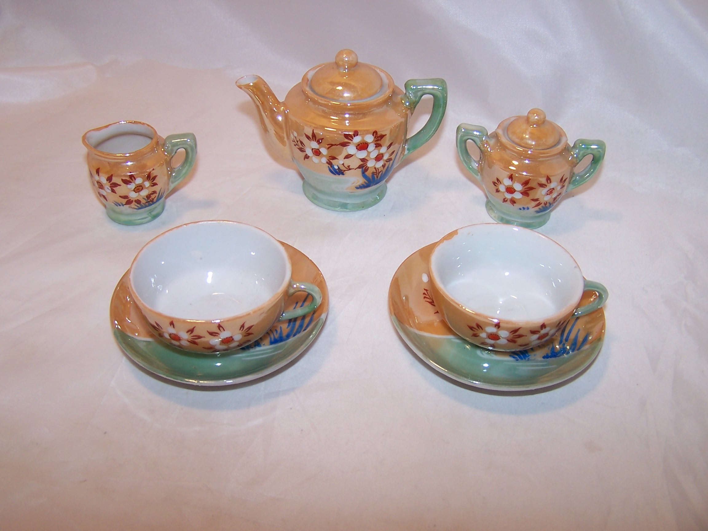 Image 1 of Miniature Tea Set, Lusterware, Japan, Vintage